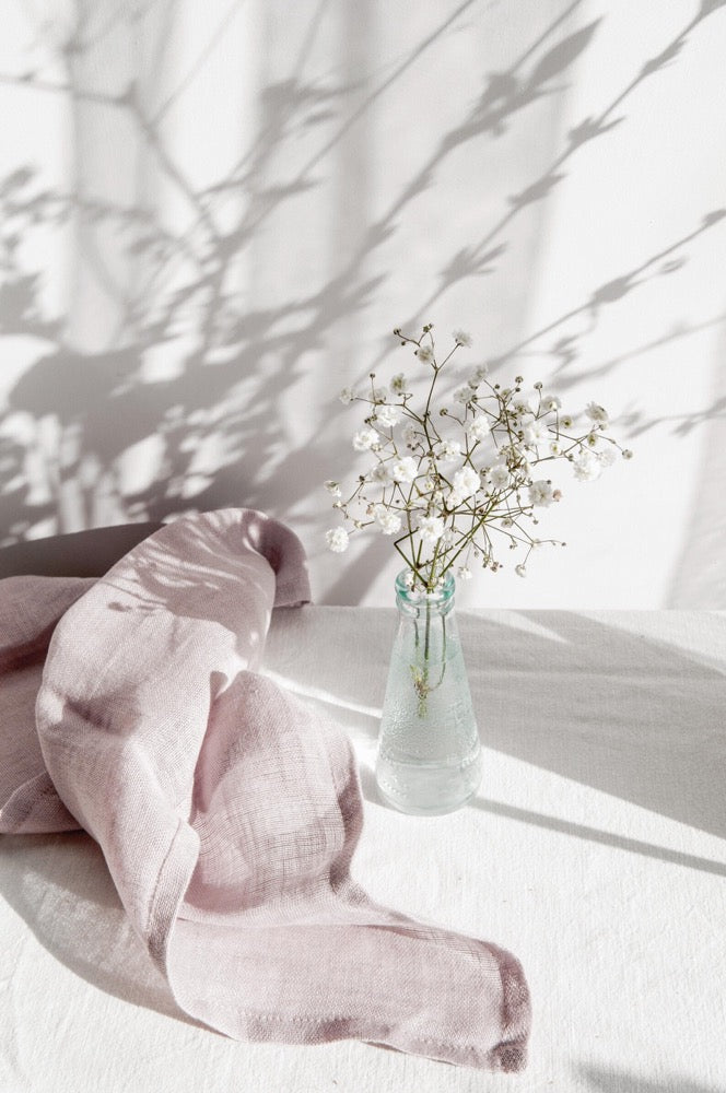 Linen Table Runner Pink, Gauze Linen Wedding Decor, Wedding Decor Table Runner Gauze Pink, Rustic Wedding Table Decor